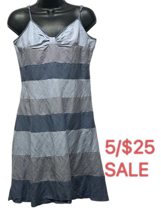 New Season Dresses & Skirts - Striped Sleeveless Linen Dress Blue Size Medium Linen Slip Dress 5/$25 Sale